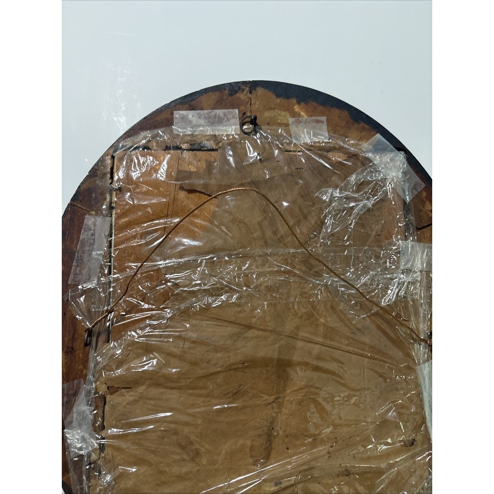 Antique Victorian Style Reverse Painted Glass With Foil Accents Well Framed - Picture 4 of 6